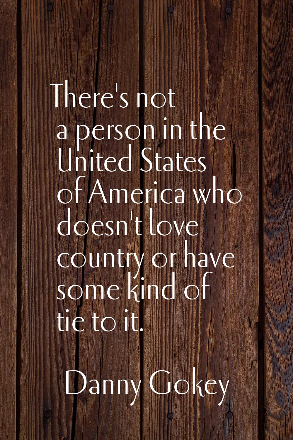 There's not a person in the United States of America who doesn't love country or have some kind of 