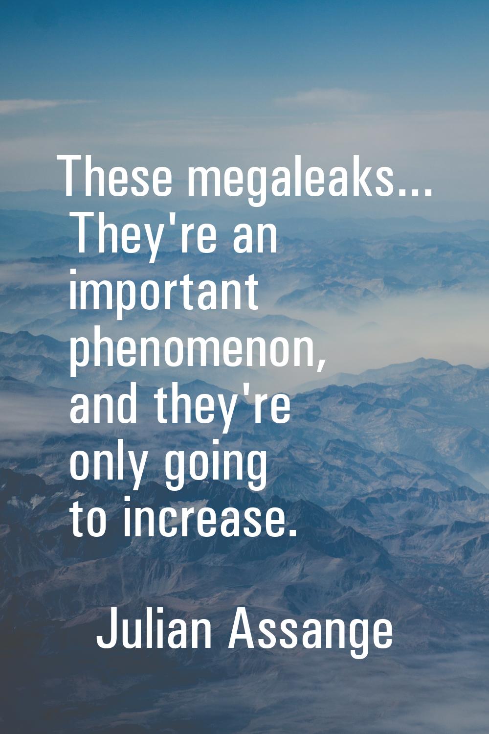 These megaleaks... They're an important phenomenon, and they're only going to increase.