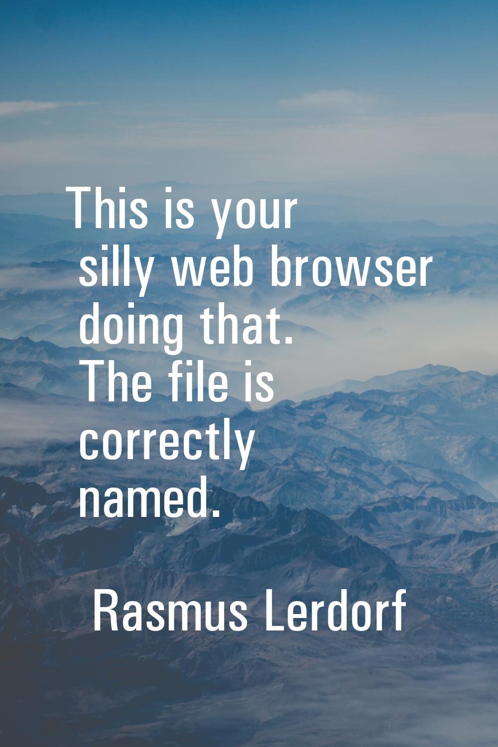 This is your silly web browser doing that. The file is correctly named.