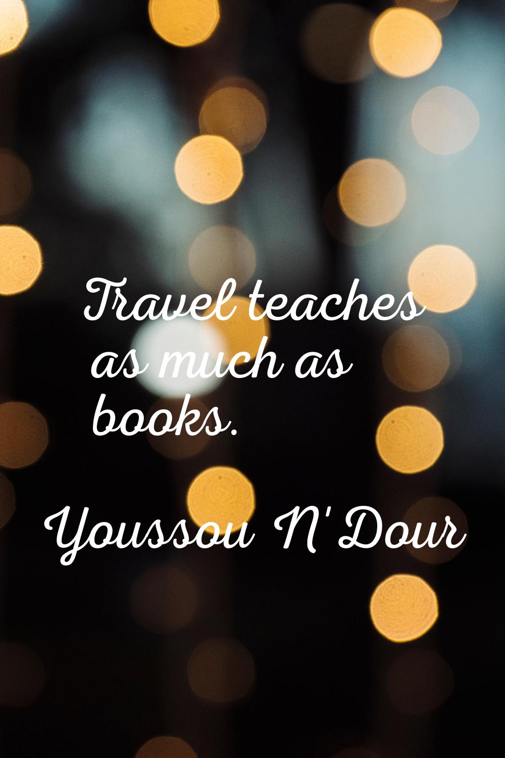 Travel teaches as much as books.