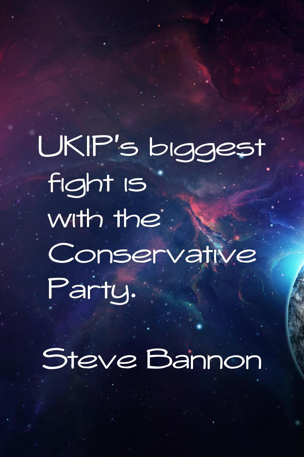 UKIP's biggest fight is with the Conservative Party.