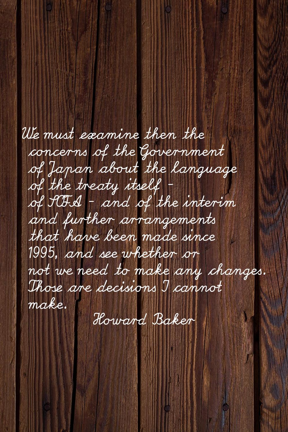 We must examine then the concerns of the Government of Japan about the language of the treaty itsel