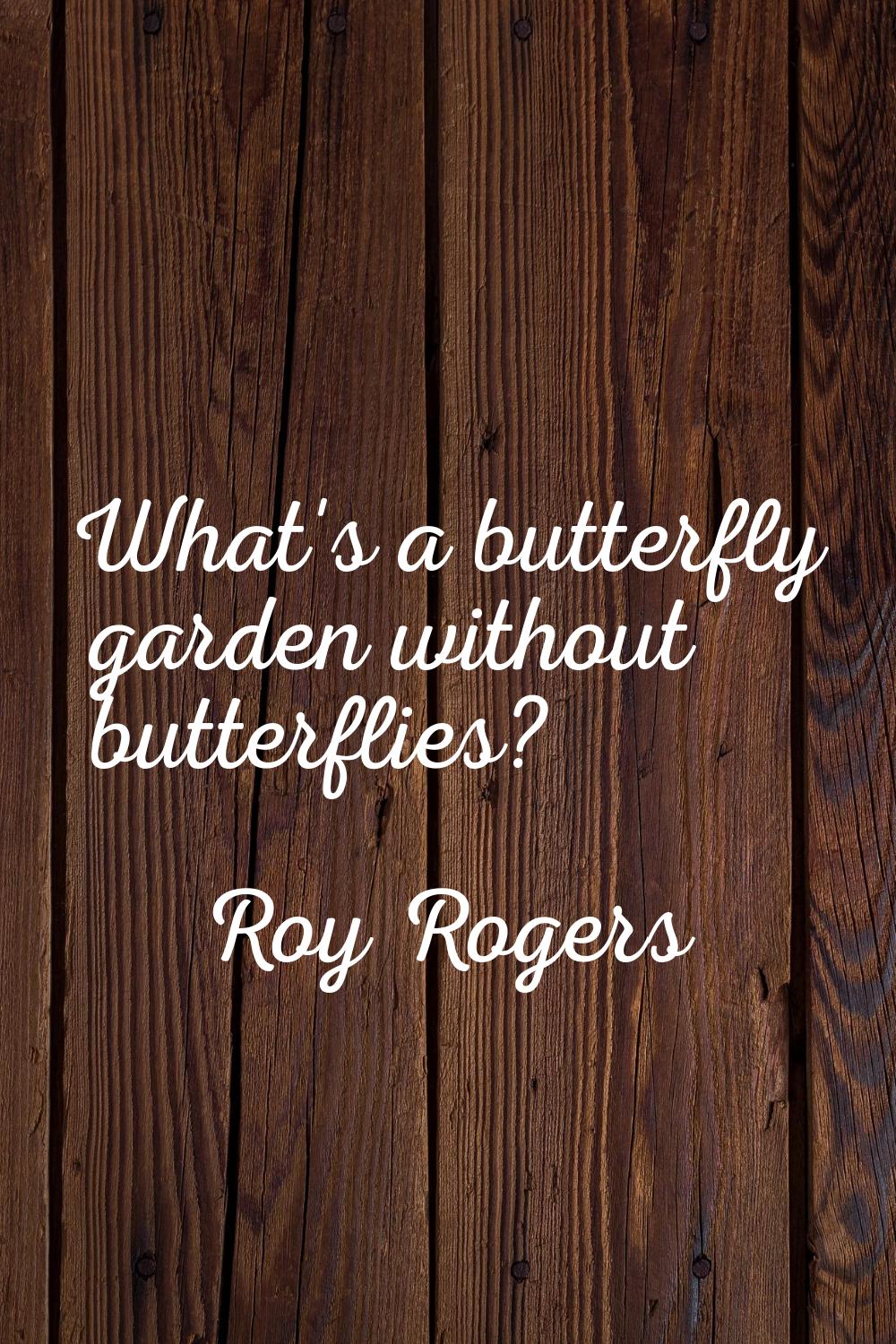 What's a butterfly garden without butterflies?