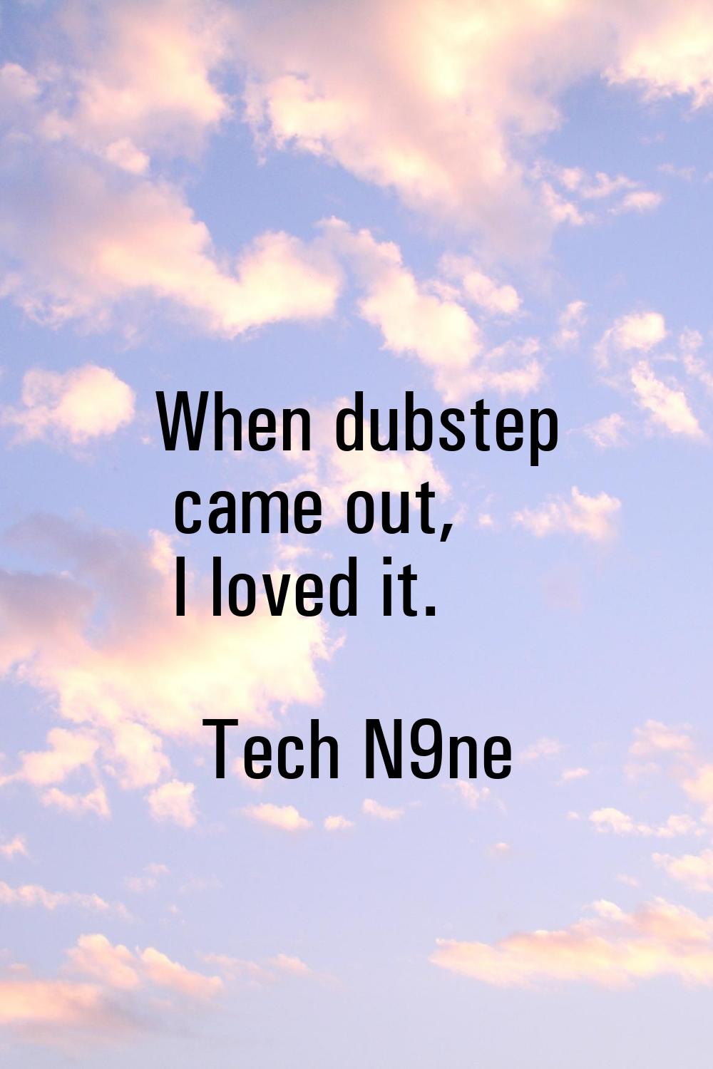 When dubstep came out, I loved it.
