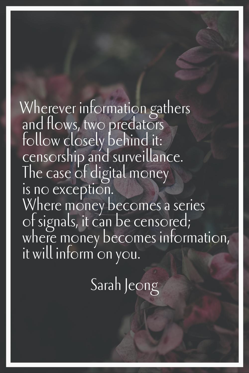 Wherever information gathers and flows, two predators follow closely behind it: censorship and surv