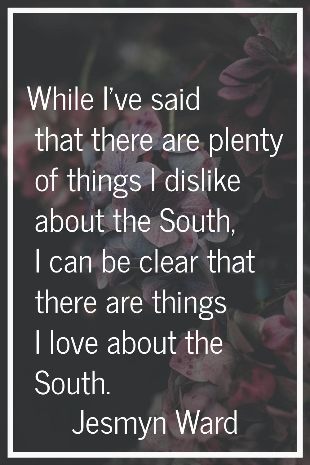 While I've said that there are plenty of things I dislike about the South, I can be clear that ther