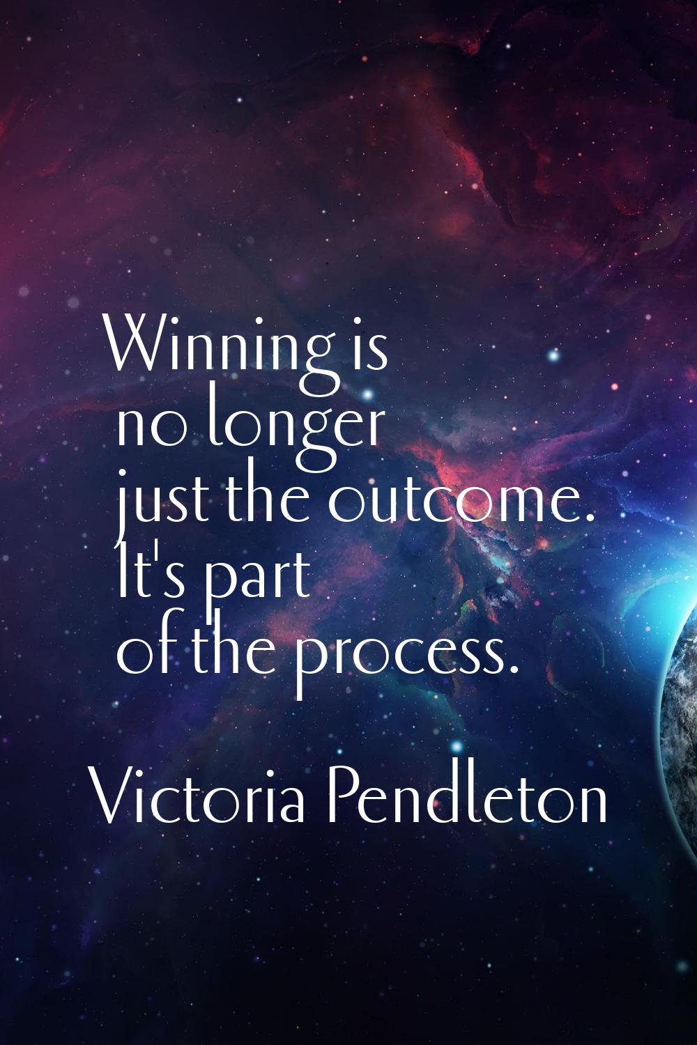 Winning is no longer just the outcome. It's part of the process.