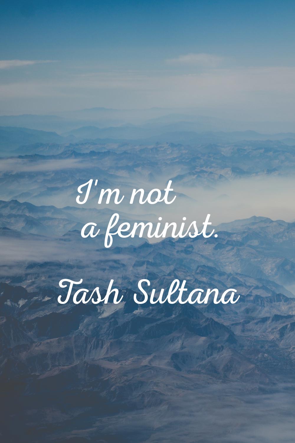I'm not a feminist.