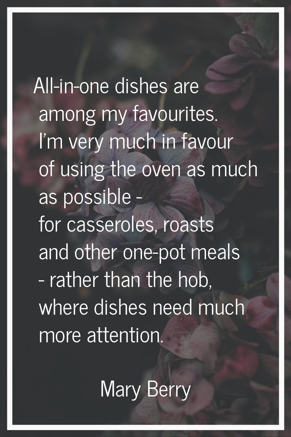 All-in-one dishes are among my favourites. I'm very much in favour of using the oven as much as pos