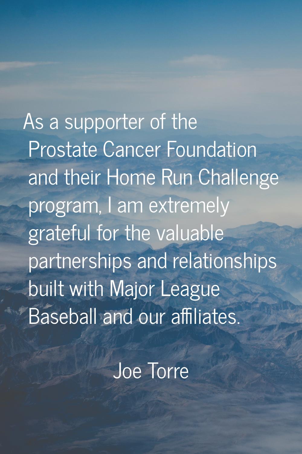 As a supporter of the Prostate Cancer Foundation and their Home Run Challenge program, I am extreme