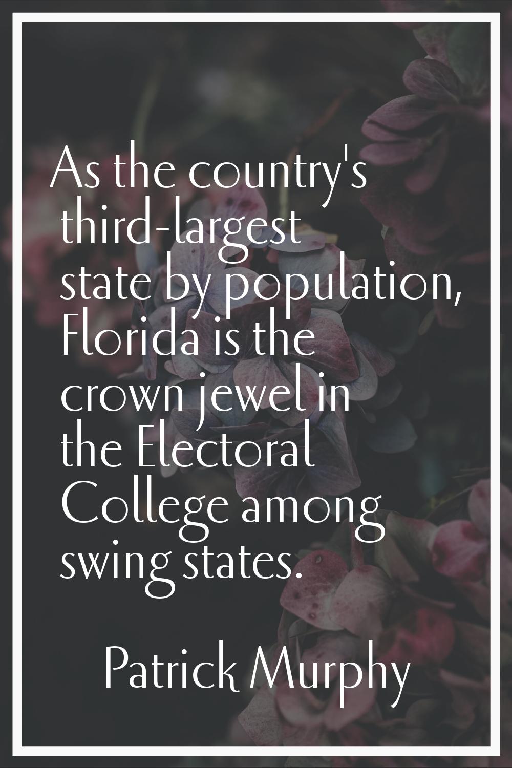 As the country's third-largest state by population, Florida is the crown jewel in the Electoral Col