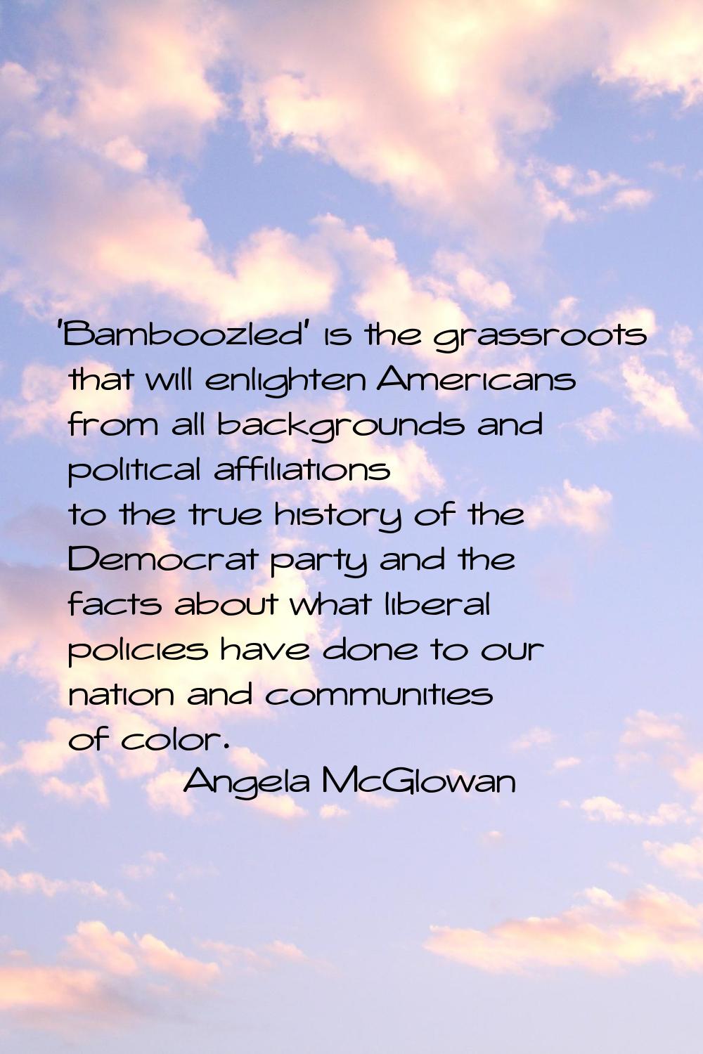 'Bamboozled' is the grassroots that will enlighten Americans from all backgrounds and political aff