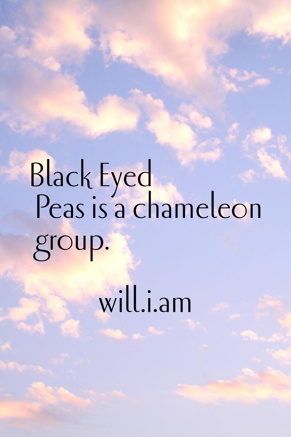 Black Eyed Peas is a chameleon group.
