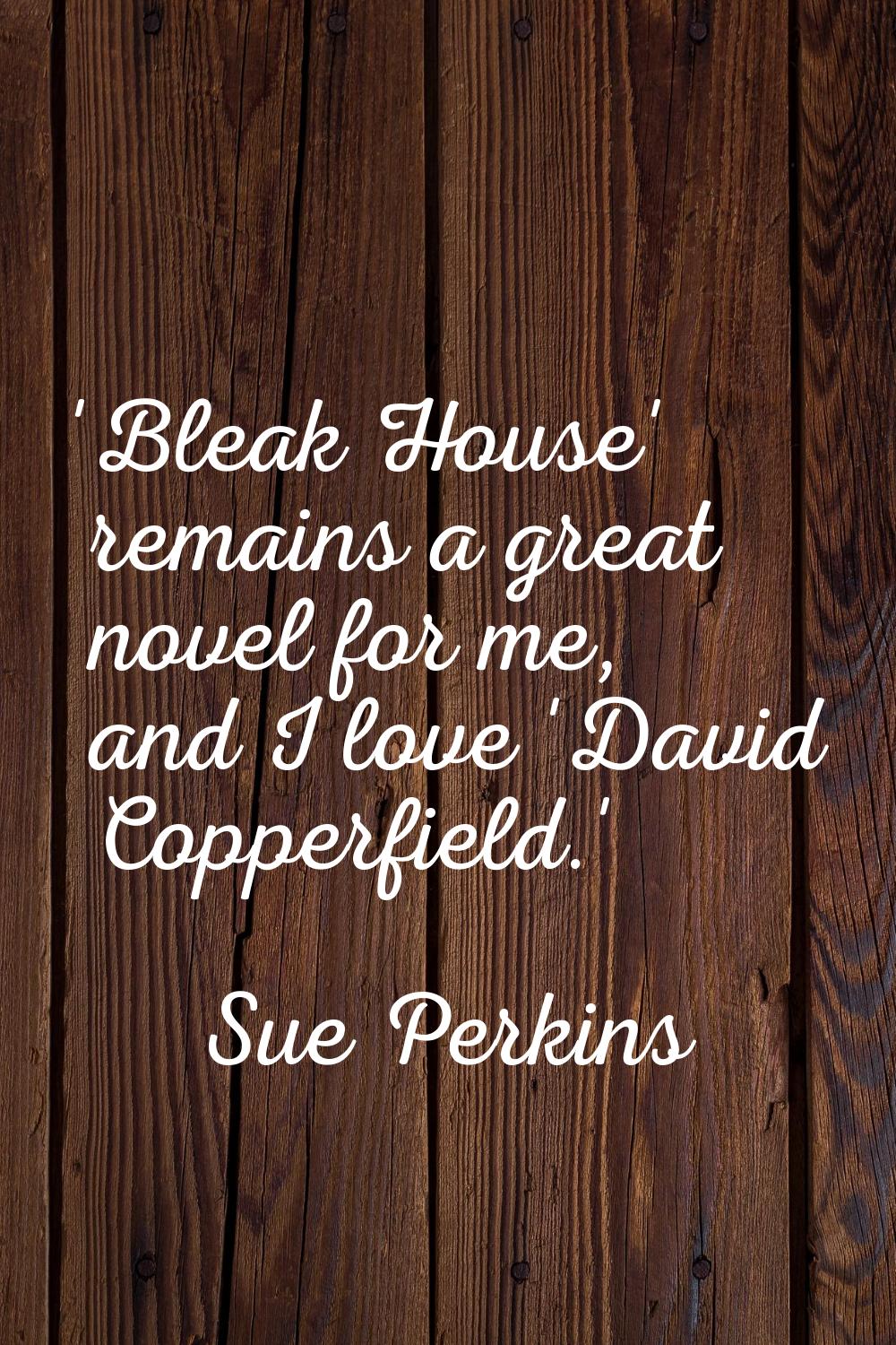 'Bleak House' remains a great novel for me, and I love 'David Copperfield.'