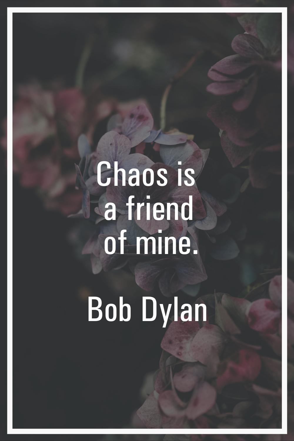 Chaos is a friend of mine.