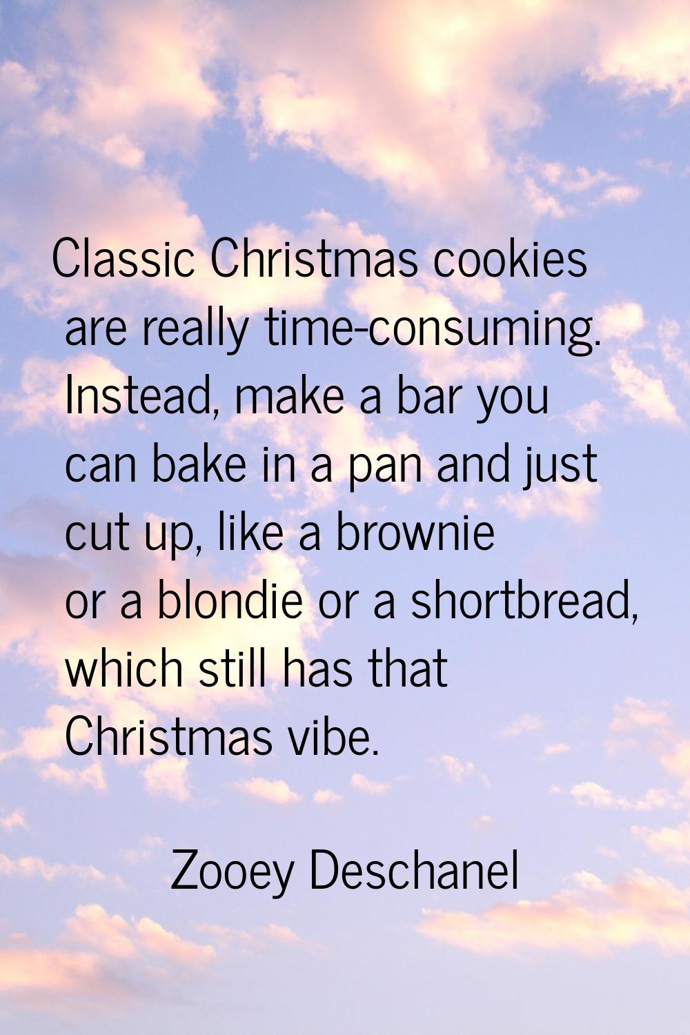 Classic Christmas cookies are really time-consuming. Instead, make a bar you can bake in a pan and 