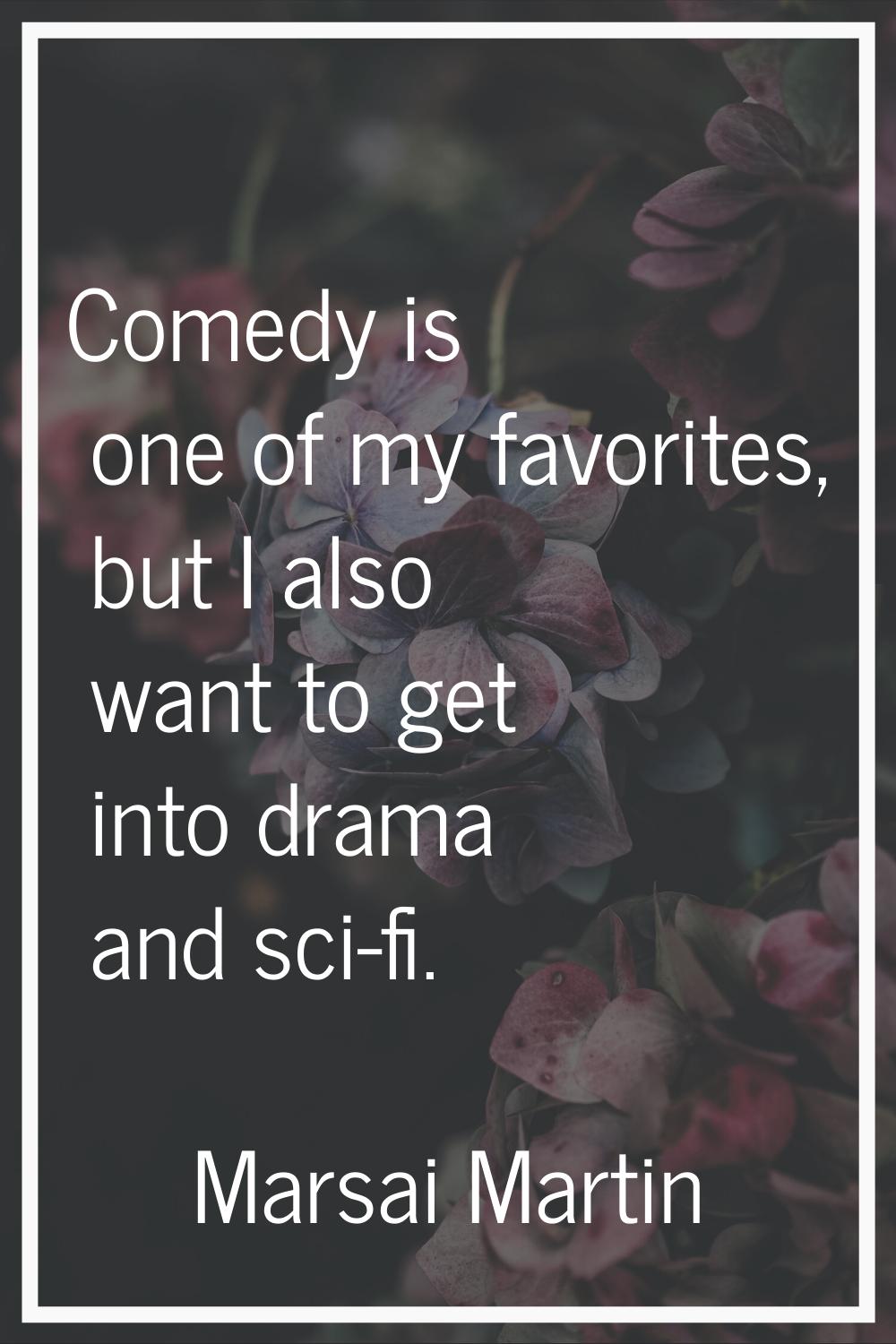 Comedy is one of my favorites, but I also want to get into drama and sci-fi.