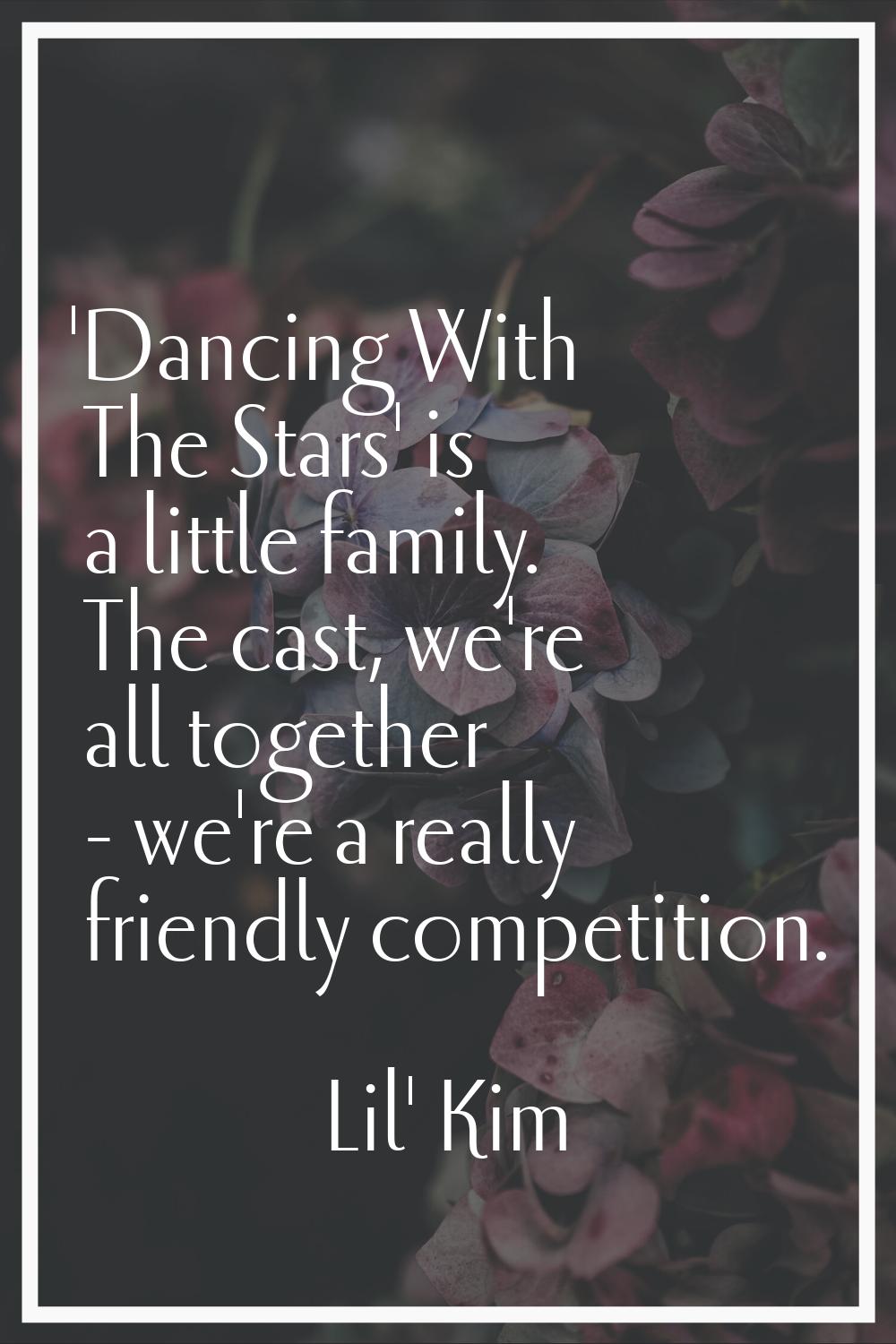 'Dancing With The Stars' is a little family. The cast, we're all together - we're a really friendly
