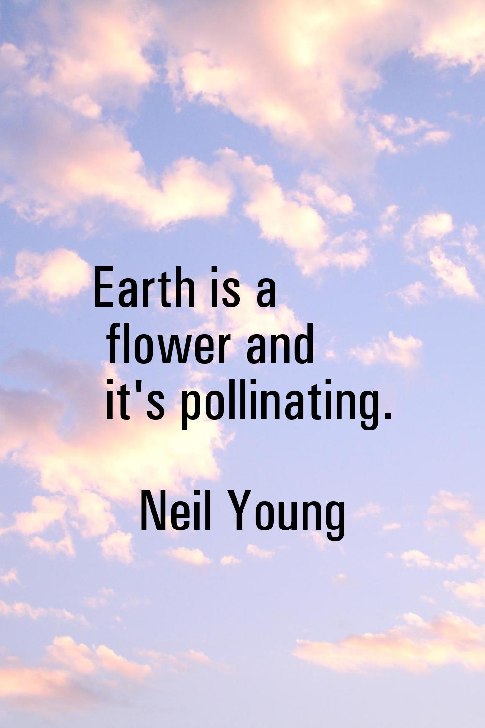 Earth is a flower and it's pollinating.