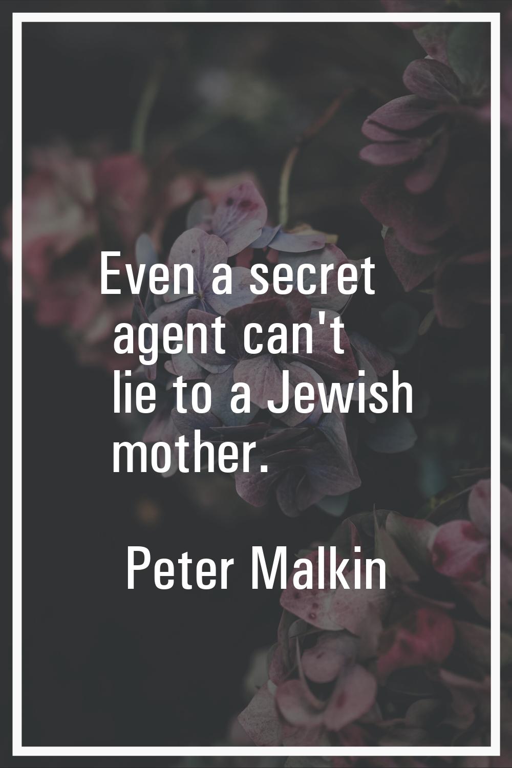 Even a secret agent can't lie to a Jewish mother.