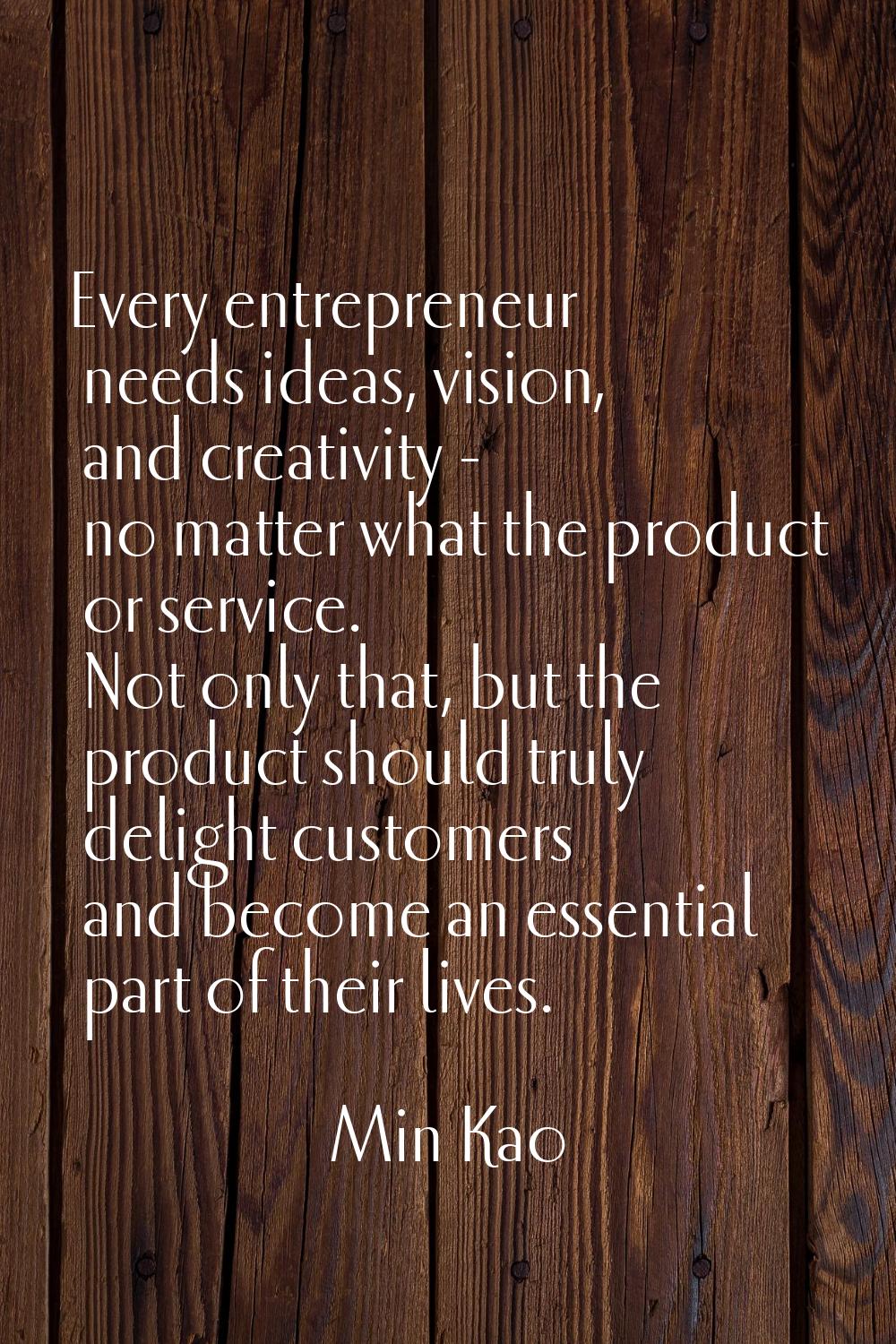 Every entrepreneur needs ideas, vision, and creativity - no matter what the product or service. Not