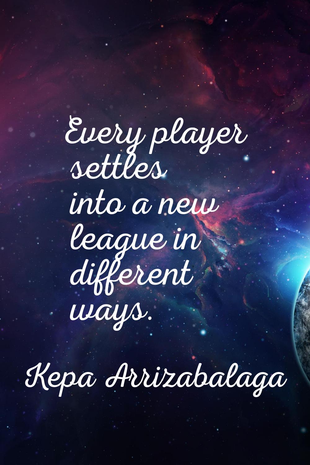 Every player settles into a new league in different ways.