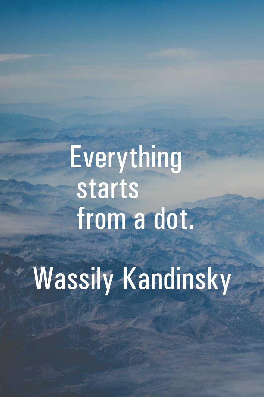 Everything starts from a dot.