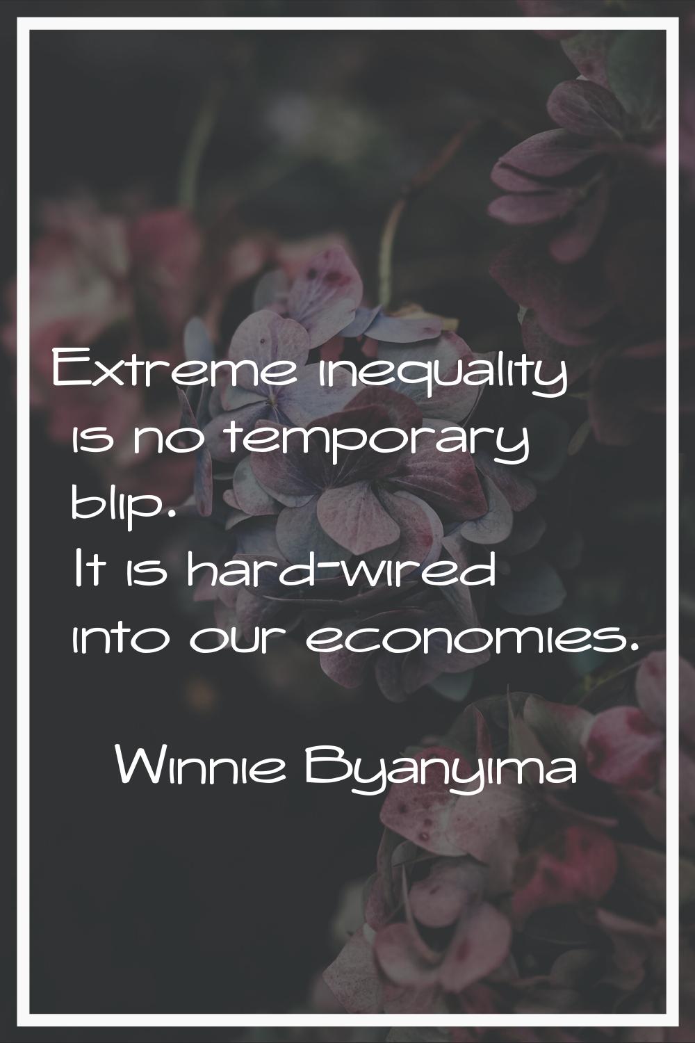 Extreme inequality is no temporary blip. It is hard-wired into our economies.