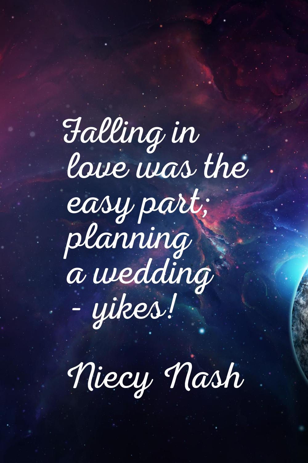 Falling in love was the easy part; planning a wedding - yikes!