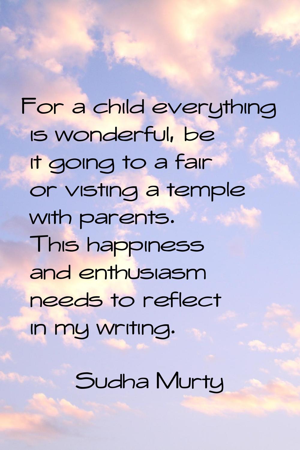 For a child everything is wonderful, be it going to a fair or visting a temple with parents. This h