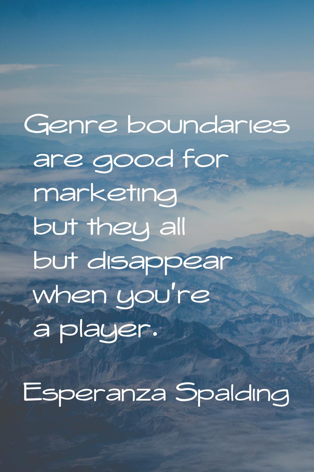 Genre boundaries are good for marketing but they all but disappear when you're a player.