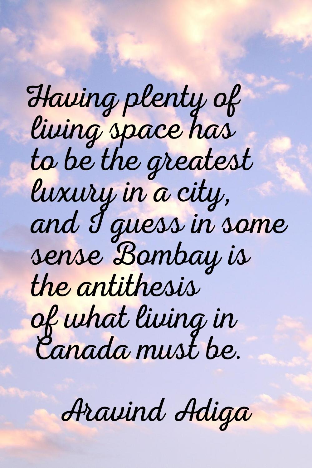 Having plenty of living space has to be the greatest luxury in a city, and I guess in some sense Bo