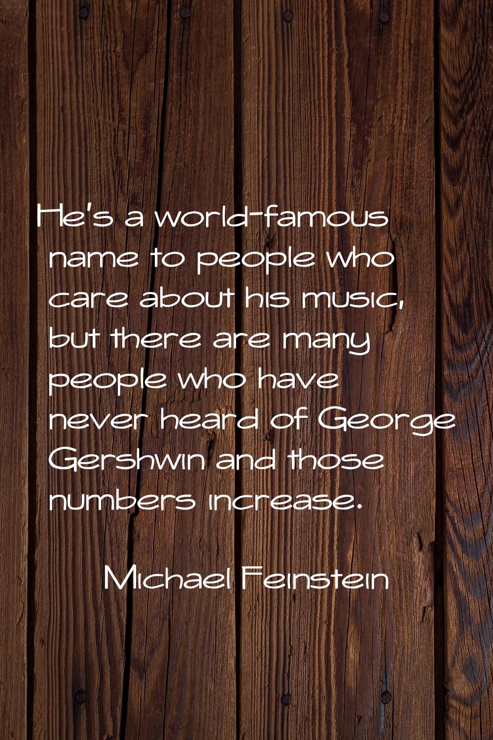 He's a world-famous name to people who care about his music, but there are many people who have nev