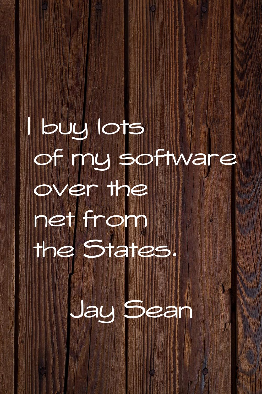 I buy lots of my software over the net from the States.