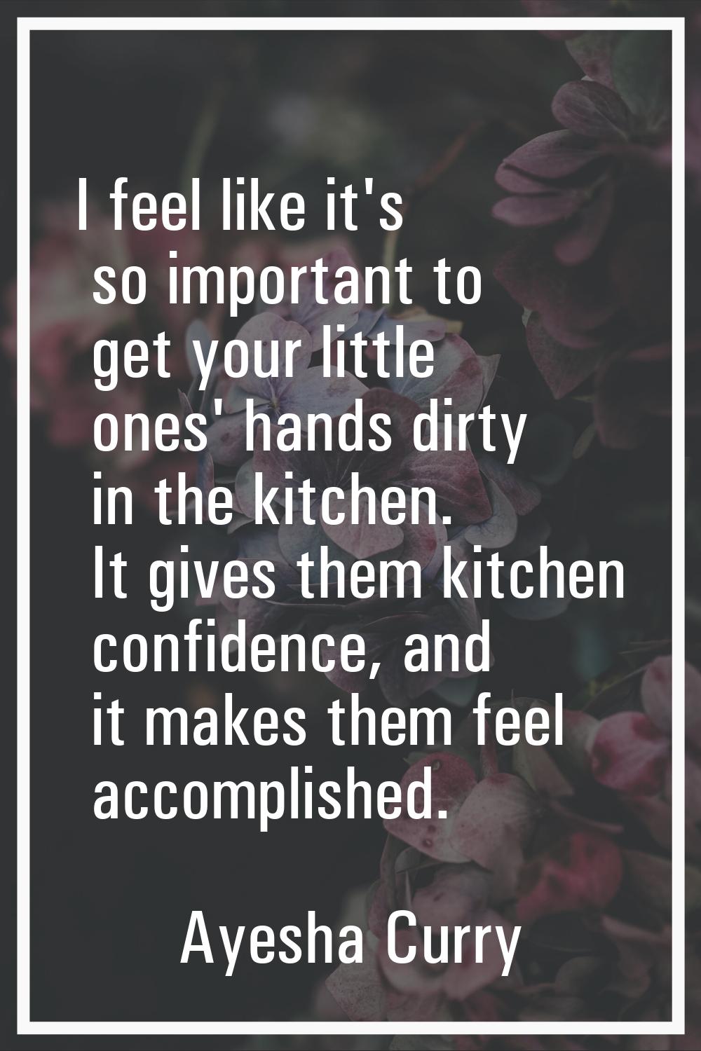 I feel like it's so important to get your little ones' hands dirty in the kitchen. It gives them ki