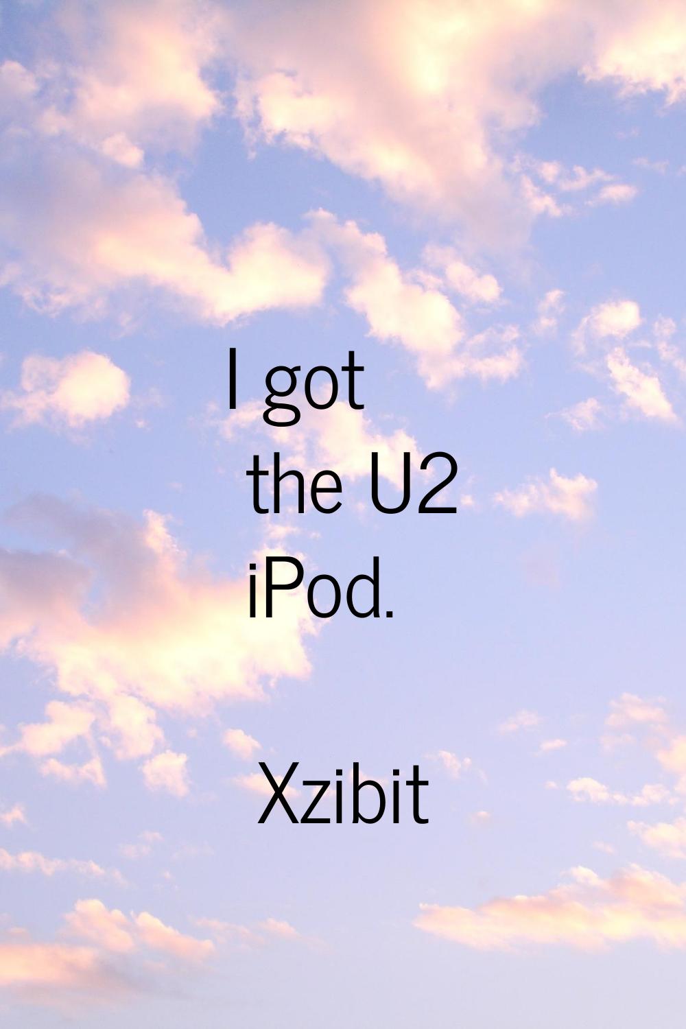 I got the U2 iPod.