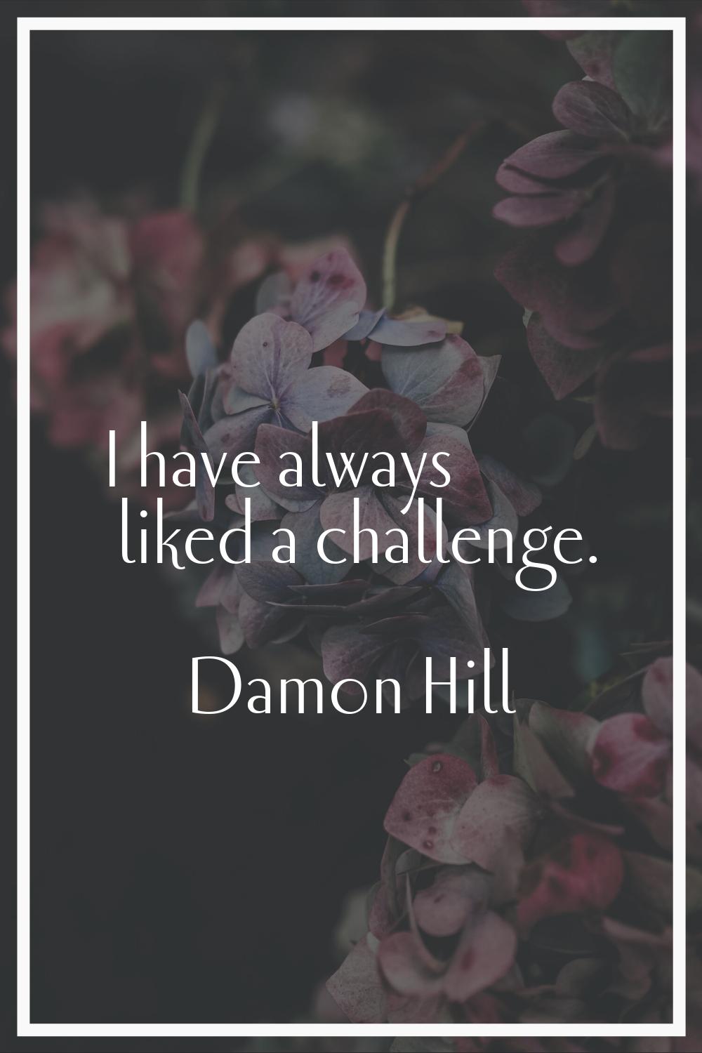 I have always liked a challenge.