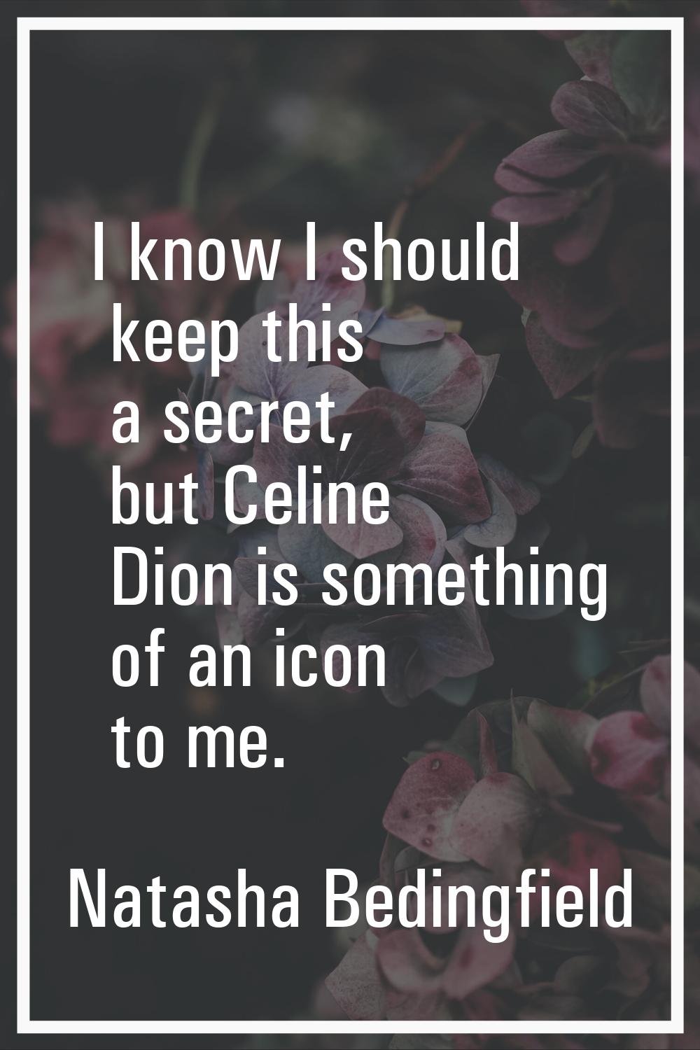 I know I should keep this a secret, but Celine Dion is something of an icon to me.