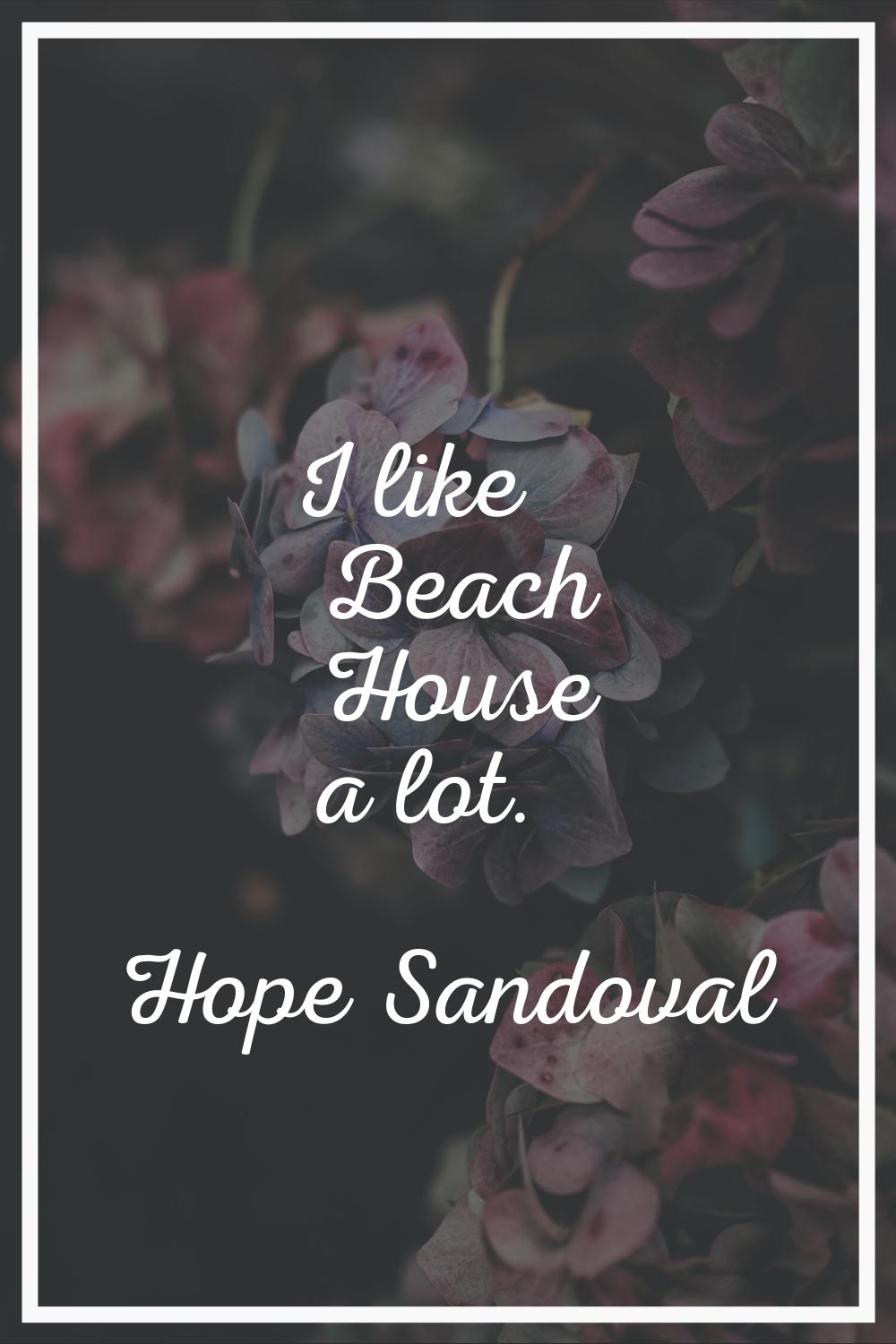 I like Beach House a lot.