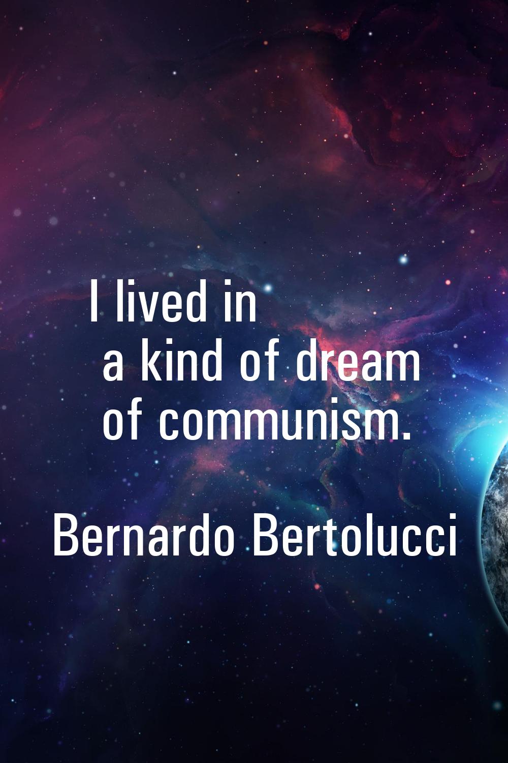 I lived in a kind of dream of communism.
