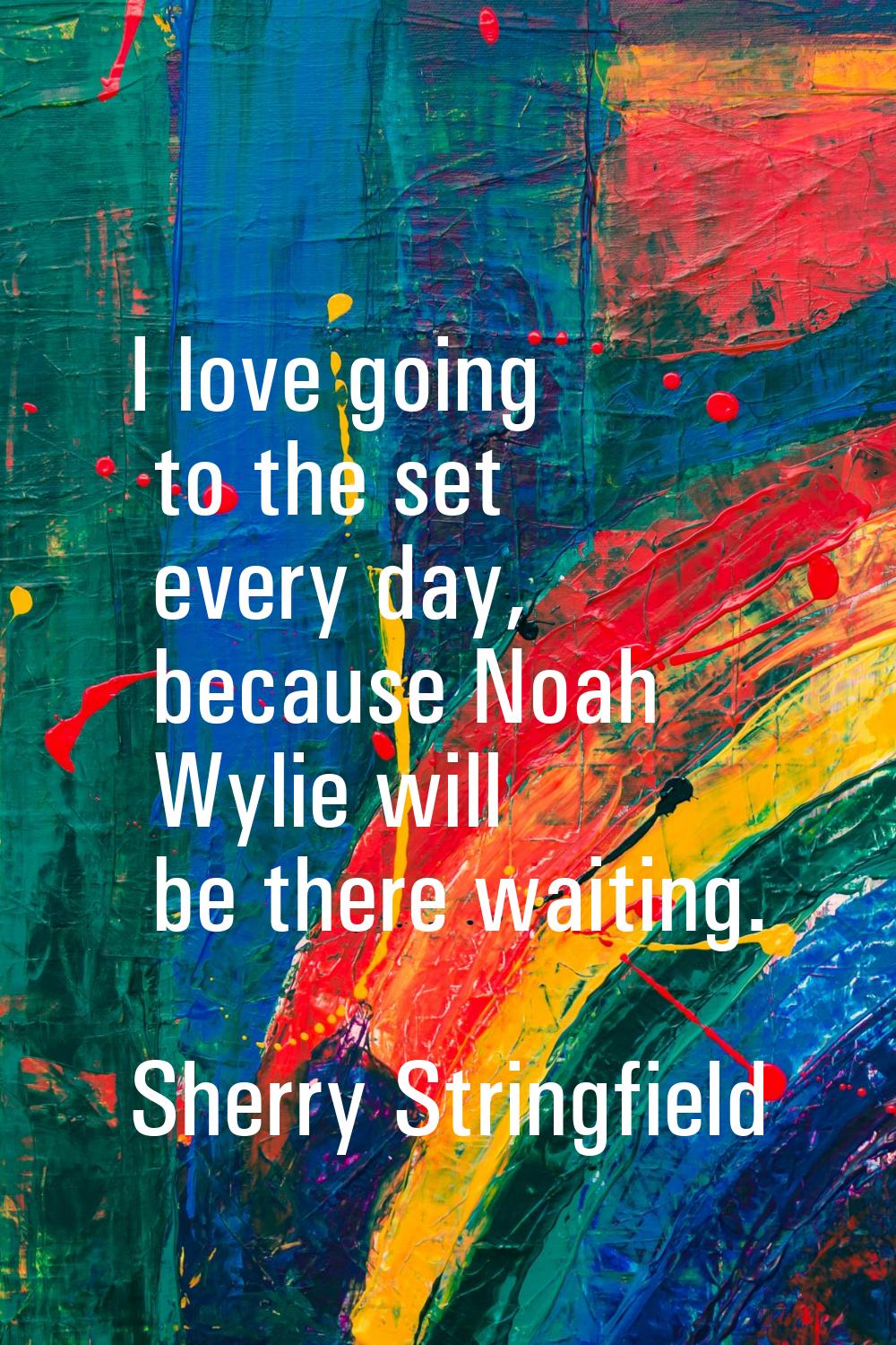 I love going to the set every day, because Noah Wylie will be there waiting.