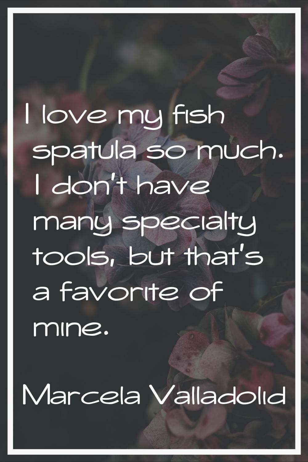 I love my fish spatula so much. I don't have many specialty tools, but that's a favorite of mine.