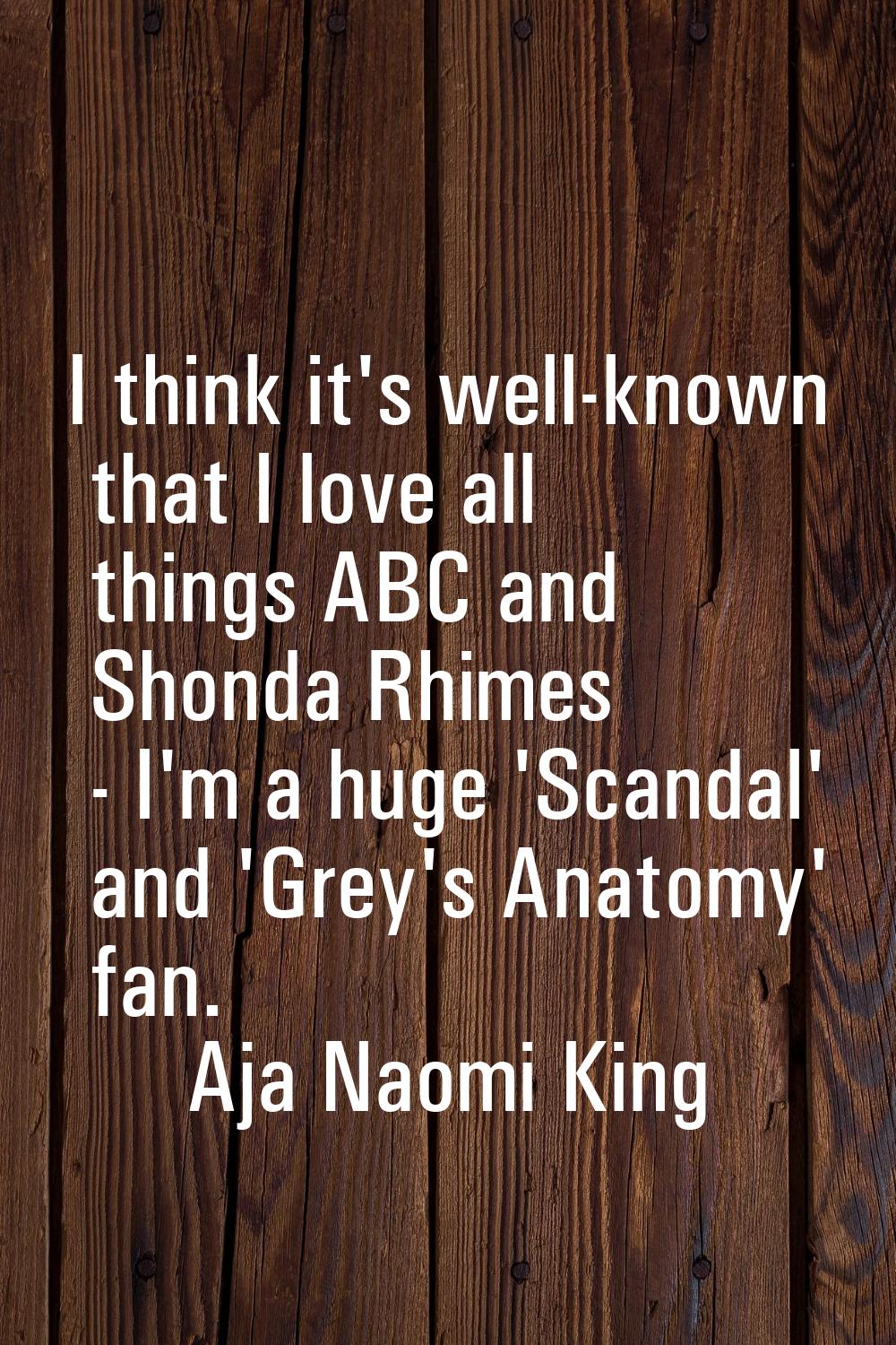 I think it's well-known that I love all things ABC and Shonda Rhimes - I'm a huge 'Scandal' and 'Gr