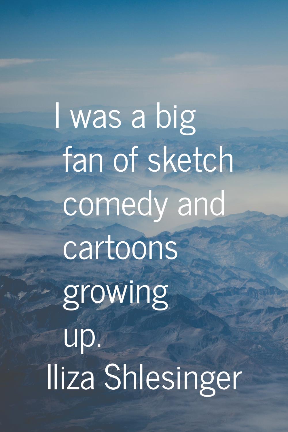 I was a big fan of sketch comedy and cartoons growing up.