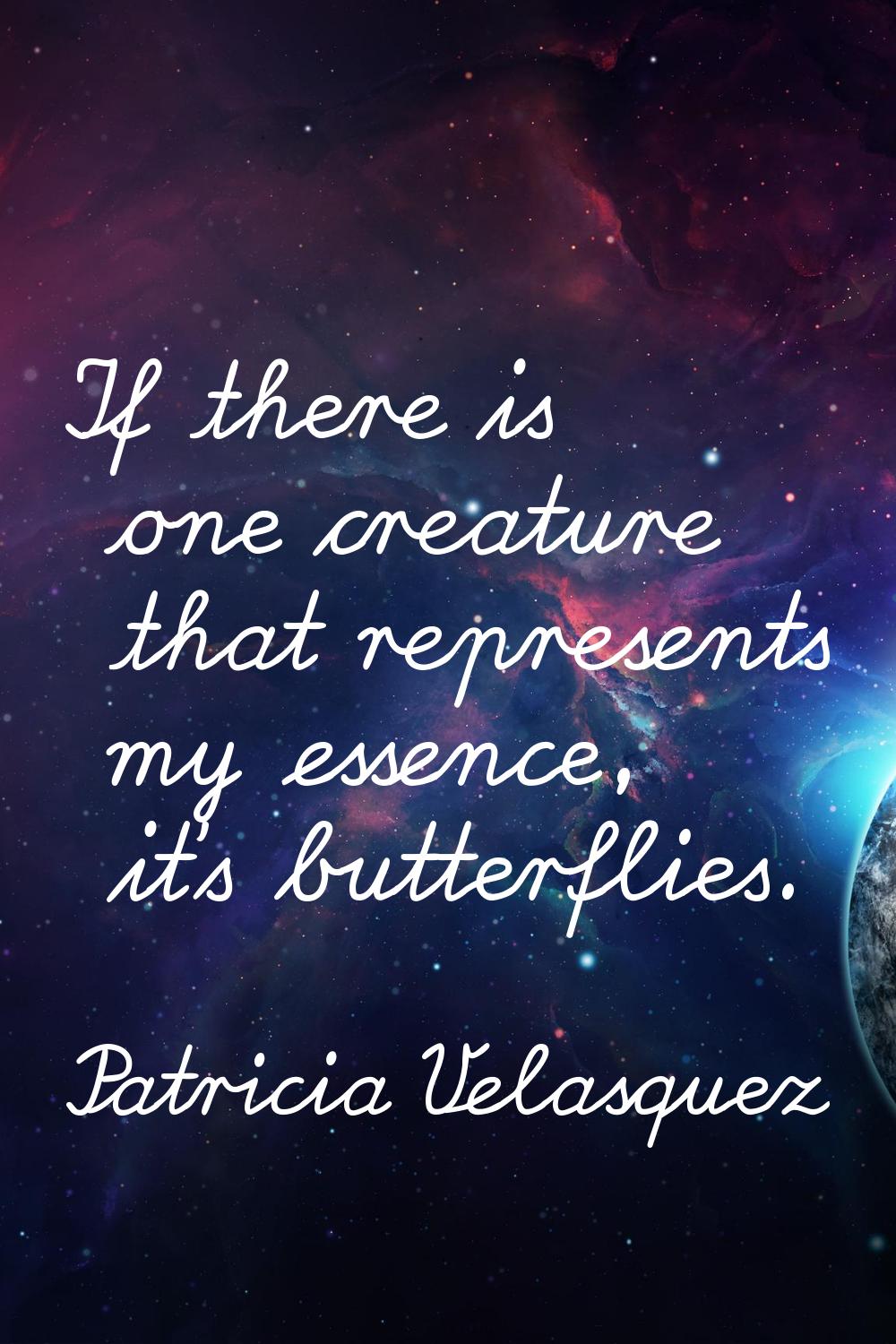If there is one creature that represents my essence, it's butterflies.