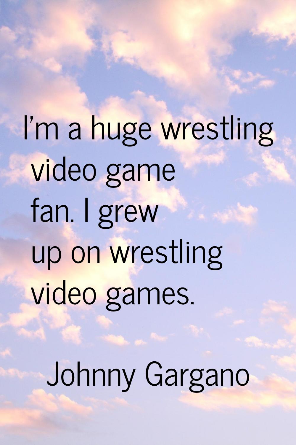 I'm a huge wrestling video game fan. I grew up on wrestling video games.