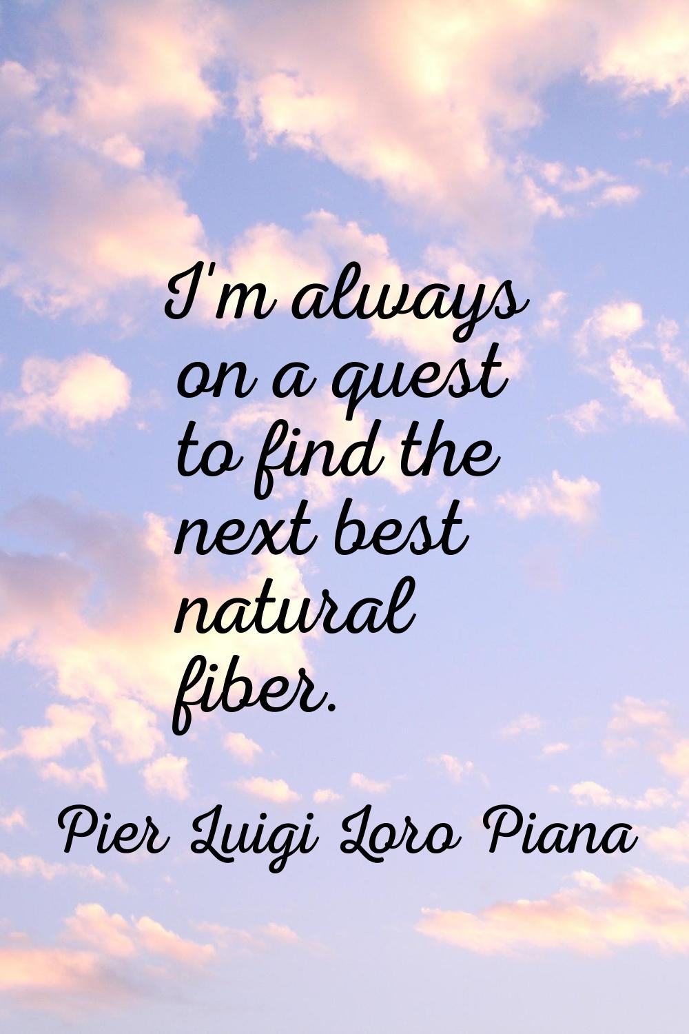I'm always on a quest to find the next best natural fiber.