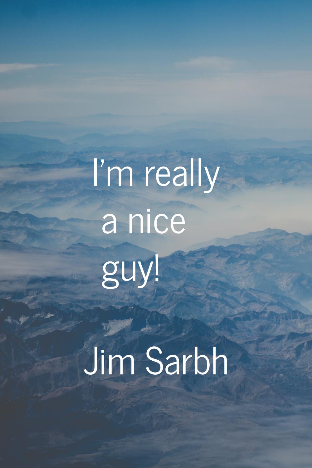 I'm really a nice guy!