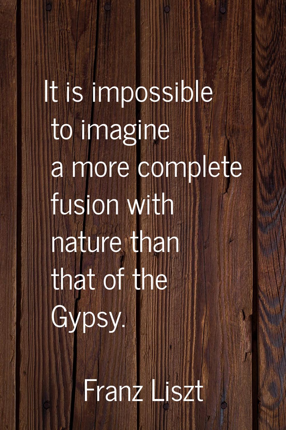 It is impossible to imagine a more complete fusion with nature than that of the Gypsy.