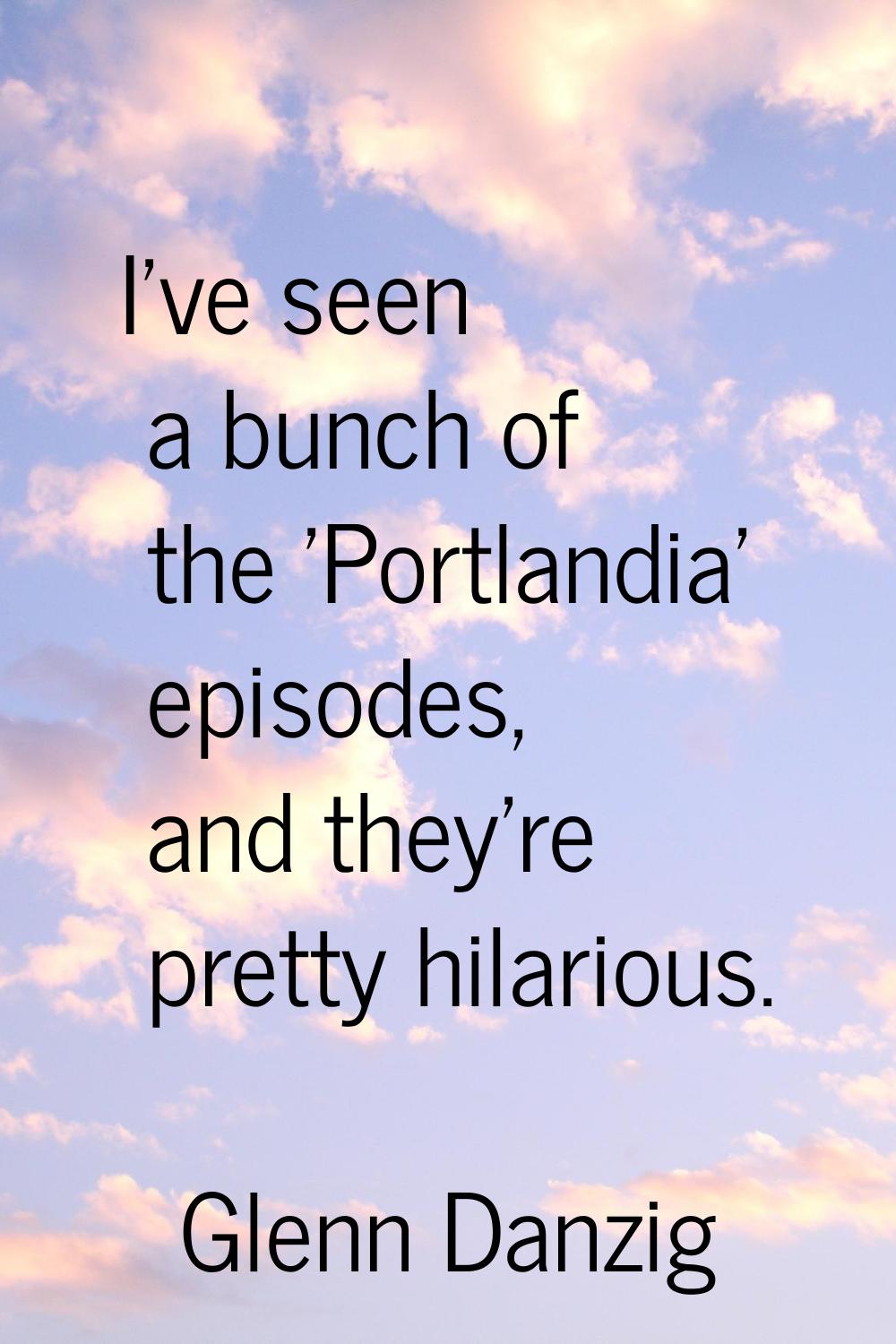 I've seen a bunch of the 'Portlandia' episodes, and they're pretty hilarious.